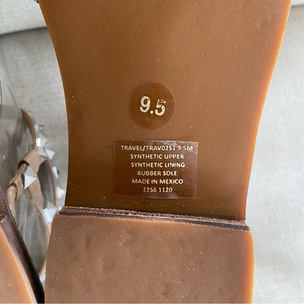 Steve Madden || Travel Sandal Studded Tan + Silver - Picture 8 of 11